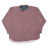 IVY CREW Mens Shirt Maroon Crazy Pattern Long Sleeve 2XL