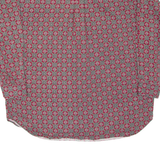IVY CREW Mens Shirt Maroon Crazy Pattern Long Sleeve 2XL