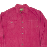 M.FINE AND SONS Mens Plain Shirt Red Long Sleeve XL