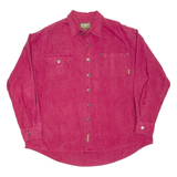 M.FINE AND SONS Mens Plain Shirt Red Long Sleeve XL