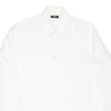 BOSS Mens Plain Shirt White Long Sleeve M
