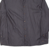 TED BAKER Mens Shirt Black Striped Long Sleeve L