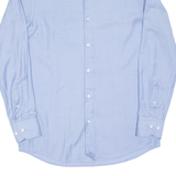 BOSS Slim Fit Mens Plain Shirt Blue Long Sleeve M