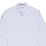 TED BAKER Mens Shirt Blue Spotted Long Sleeve L