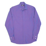 DKNY Mens Plain Shirt Purple Long Sleeve S