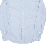 HILFIGER DENIM Mens Plain Shirt Blue Long Sleeve S