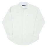 TOMMY HILFIGER Mens Shirt Green Check Long Sleeve L