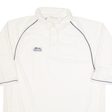 SLAZENGER Mens Polo Shirt Cream 3/4 Sleeve XL