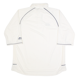SLAZENGER Mens Polo Shirt Cream 3/4 Sleeve XL