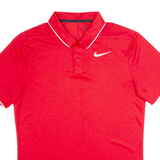 NIKE Dri-Fit Mens Polo Shirt Red S