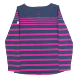 JOULES Womens Patterned Jumper Purple Striped Tight Knit UK 8