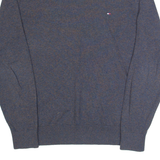 TOMMY HILFIGER Mens Jumper Grey Tight Knit Wool S