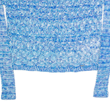 HOLLISTER Womens Jumper Blue Open Knit S