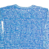 HOLLISTER Womens Jumper Blue Open Knit S