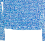HOLLISTER Womens Jumper Blue Open Knit S