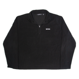 REGATTA Mens Fleece Black 1/4 Zip 2XL