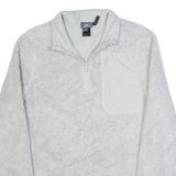 CHAMPION Womens Fleece Grey 1/4 Zip S
