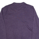 TOMMY HILFIGER Mens Jumper Purple Tight Knit Wool L
