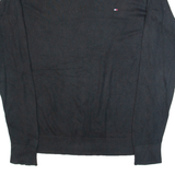 TOMMY HILFIGER Mens Jumper Black Tight Knit S