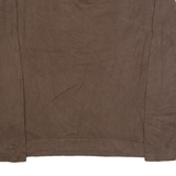 TOMMY HILFIGER Mens Jumper Brown V-Neck Tight Knit M