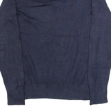 TOMMY HILFIGER Womens Jumper Blue V-Neck Tight Knit M