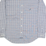 NAUTICA Mens Shirt Grey Check Long Sleeve S