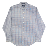 NAUTICA Mens Shirt Grey Check Long Sleeve S