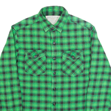 AMERICAN EAGLE Mens Shirt Green Check Long Sleeve XS