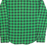 AMERICAN EAGLE Mens Shirt Green Check Long Sleeve XS