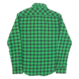 AMERICAN EAGLE Mens Shirt Green Check Long Sleeve XS