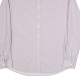 CALVIN KLEIN Fitted Mens Shirt Red Spotted Long Sleeve L