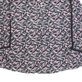 JIGSAW Womens Printed Blouse Black V-Neck Long Sleeve Floral UK 10