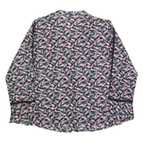 JIGSAW Womens Printed Blouse Black V-Neck Long Sleeve Floral UK 10