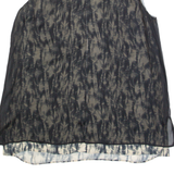 JIGSAW Womens Printed Vest Black Sleeveless Silk UK 6