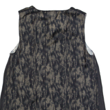 JIGSAW Womens Printed Vest Black Sleeveless Silk UK 6