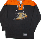 FANATICS Ducks Mens Black Hoodie USA L