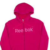 REEBOK Womens Pink Hoodie Full Zip XL