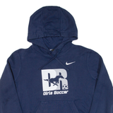 NIKE Girls Soccer Mens Blue Hoodie USA M