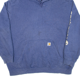 CARHARTT Loose Fit Mens Blue Hoodie 2XL
