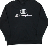 CHAMPION Womens Black Hoodie 2XL