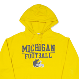 CHAMPION Michigan Football Mens Yellow Hoodie USA L