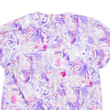 Womens Printed Blouse Purple Viscose Crazy Pattern M