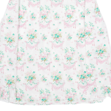 Womens Printed Shirt White Collared Long Sleeve Floral S