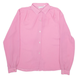 JULIETTA Womens Shirt Pink Collared Long Sleeve Viscose XL