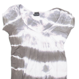 COCONUDA Womens Printed Blouse Brown V-Neck Crazy Pattern S