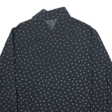 MADRISA Womens Shirt Black Collared Long Sleeve Viscose M