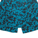 Womens Kimono Blouse Blue V-Neck 3/4 Sleeve Viscose Crazy Pattern L