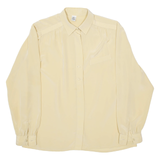 DEL MOD Womens Shirt Beige Collared Long Sleeve M