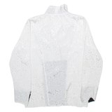 Womens Printed Shirt Silver V-Neck Long Sleeve M