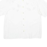 YESSICA Womens Shirt White Collared Viscose M